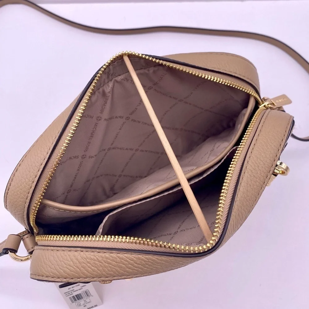 Michael Kors EW Zip Chain Crossbody Bag Real Leather Hair Calf